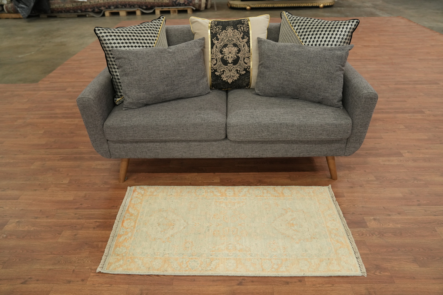 Vegetable Dye Oushak Oriental Accent Rug 2x4