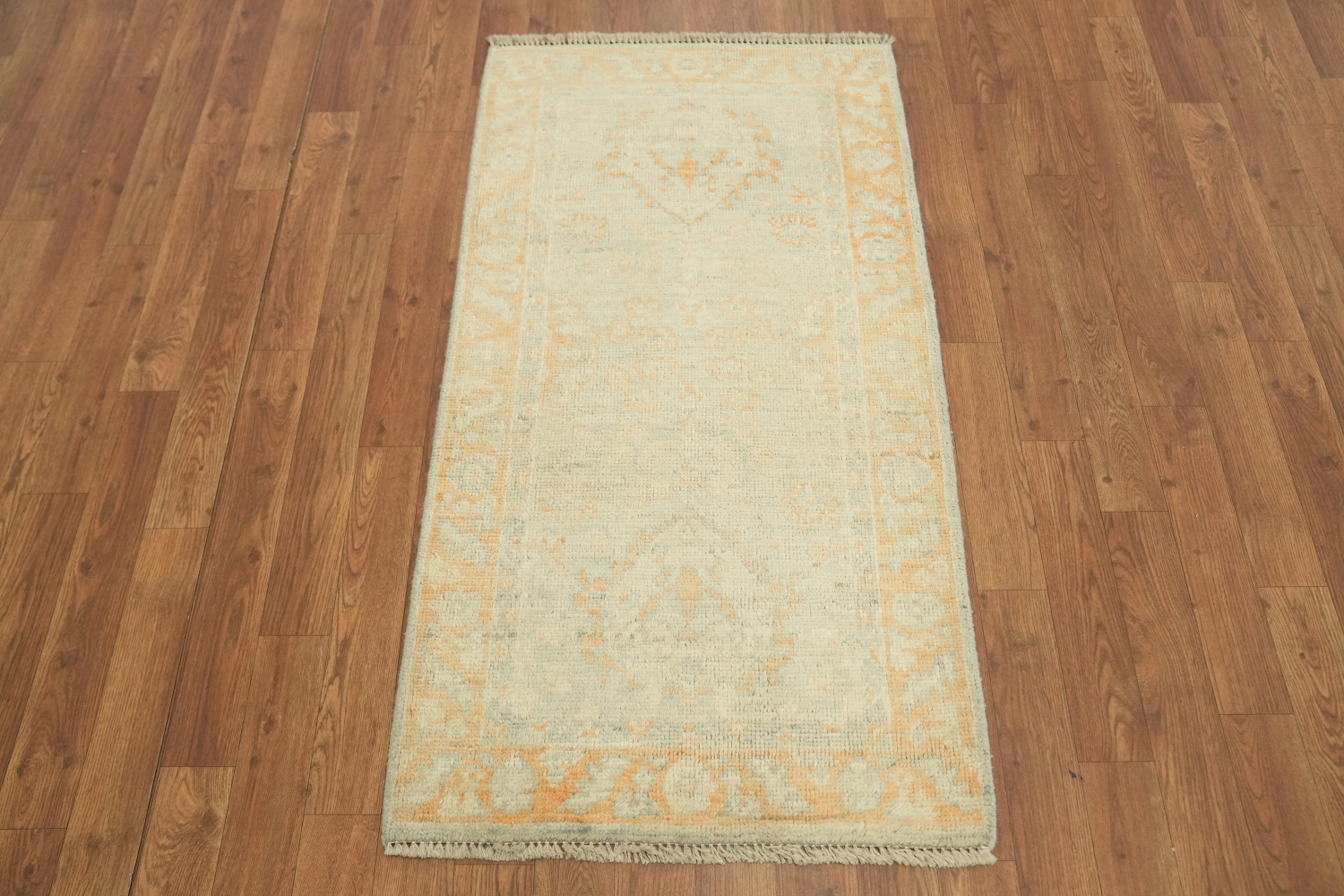 Muted Oushak Vegetable Dye Turkish Accent Rug 2x4