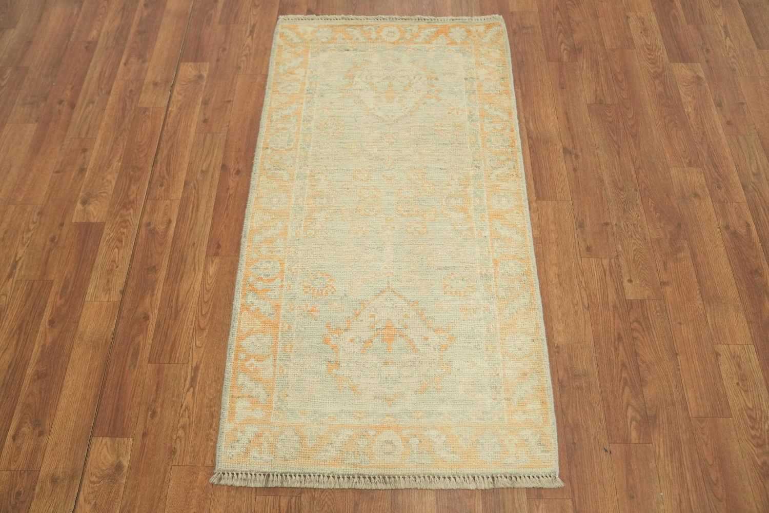 Muted Oushak Vegetable Dye Turkish Accent Rug 2x4