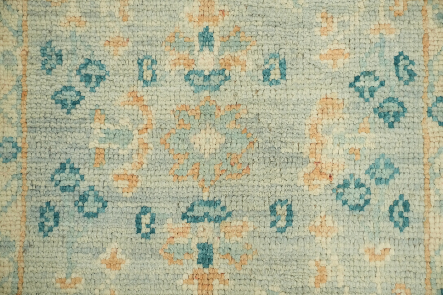 Blue Oushak Oriental Vegetable Dye Accent Rug 2x4