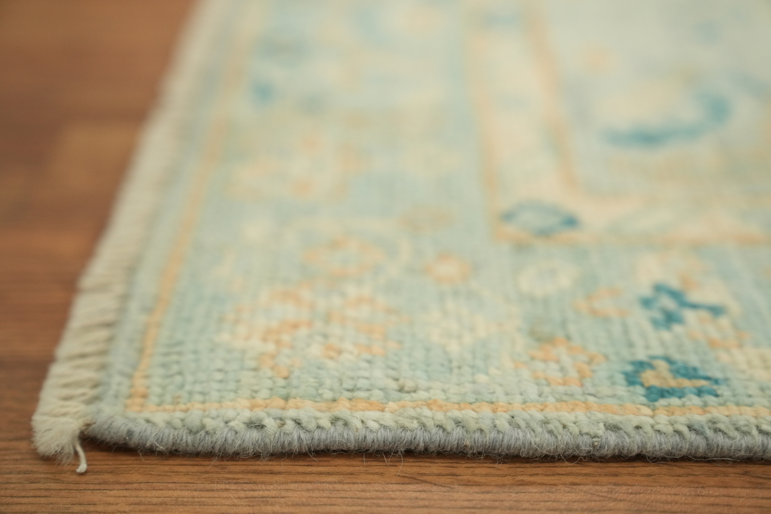 Blue Oushak Oriental Vegetable Dye Accent Rug 2x4