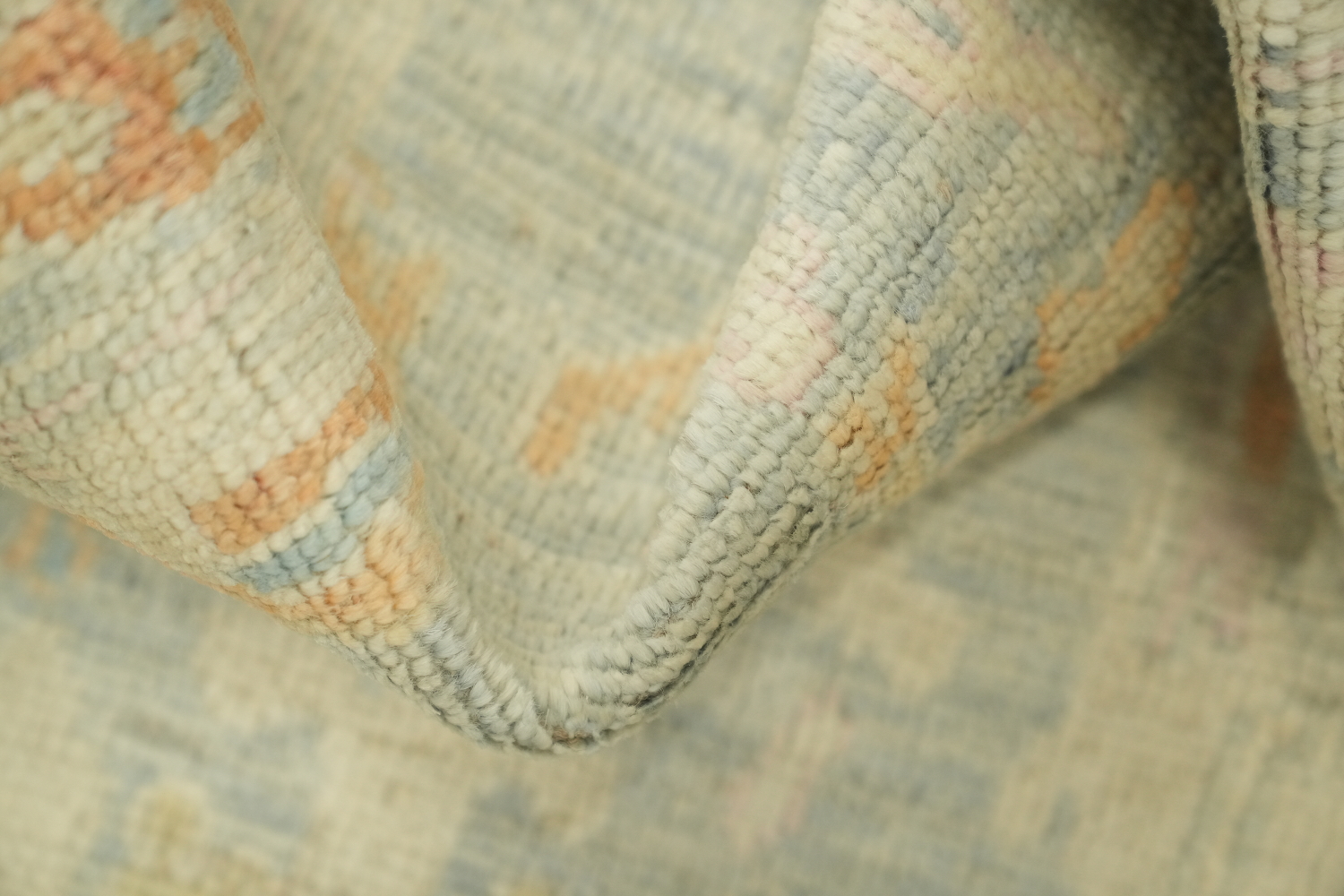 Vegetable Dye Oushak Turkish Foyer Rug 2x4
