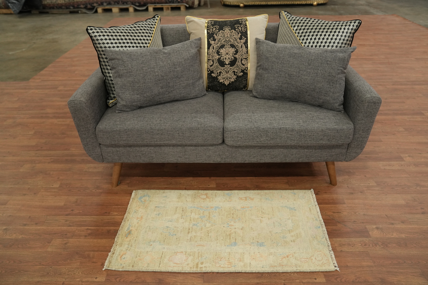 Vegetable Dye Oushak Oriental Turkish Accent Rug 2x4