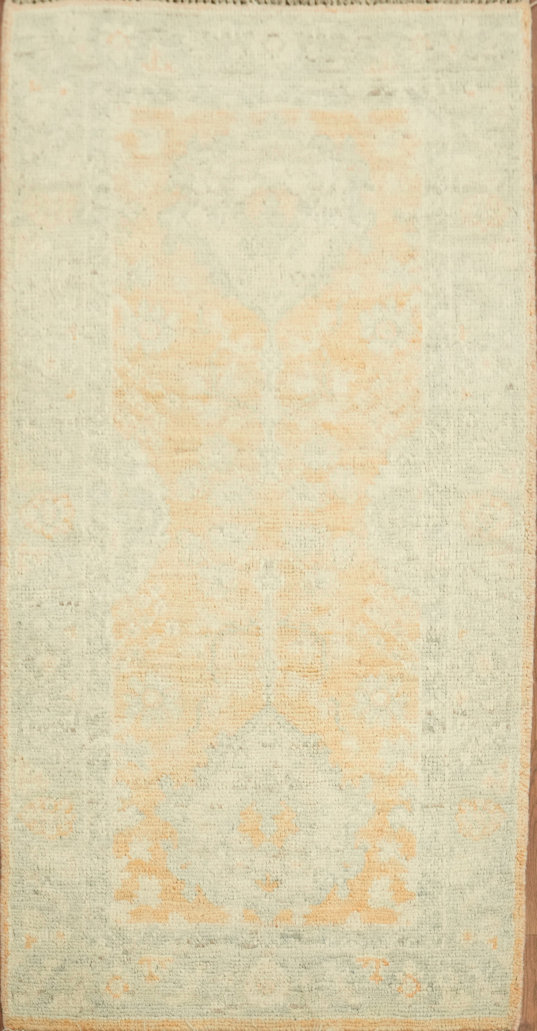 Vegetable Dye Oushak Accent Turkish Rug 2x4