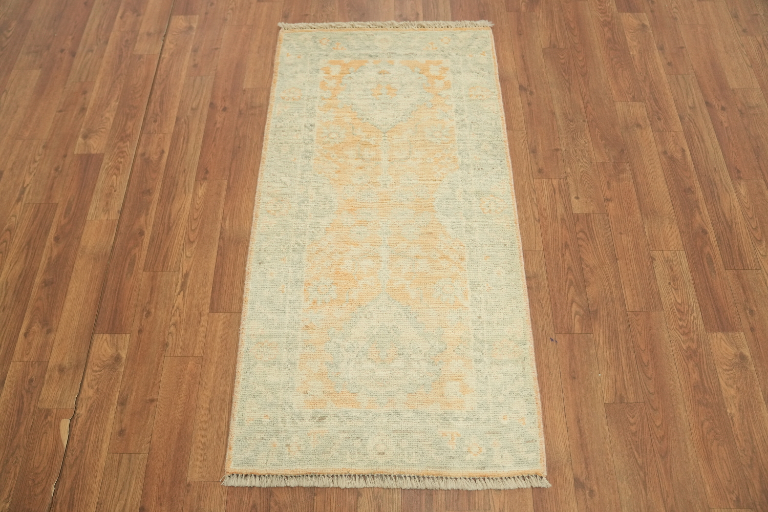 Vegetable Dye Oushak Accent Turkish Rug 2x4