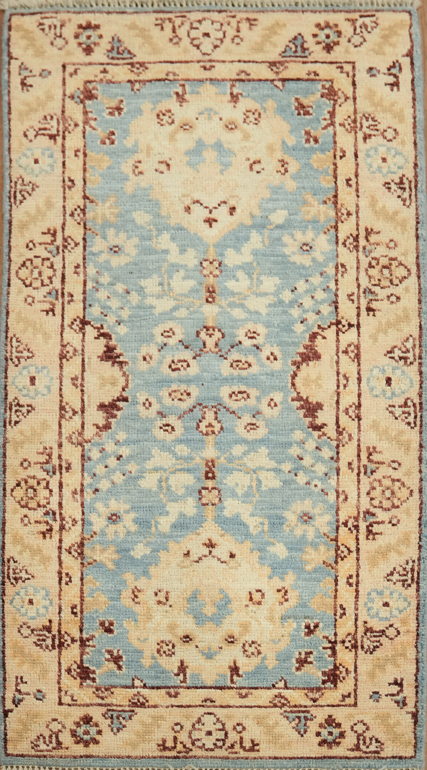 Turkish Oushak Vegetable Dye Foyer Rug 2x4