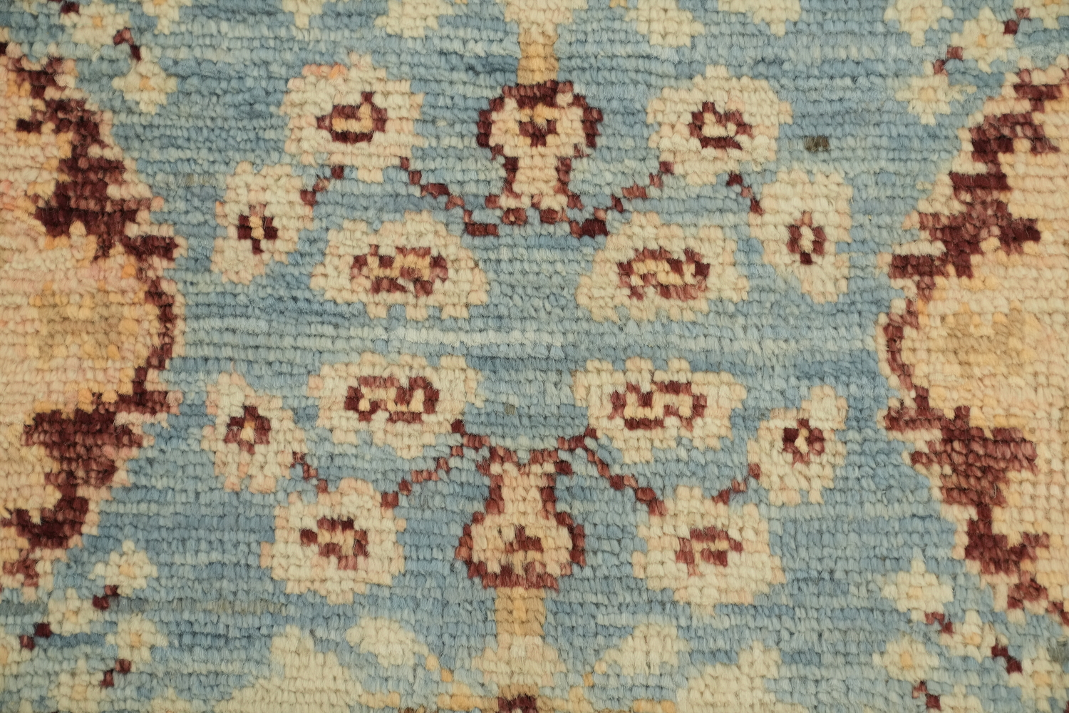 Blue Oushak Vegetable Dye Turkish Rug 2x4