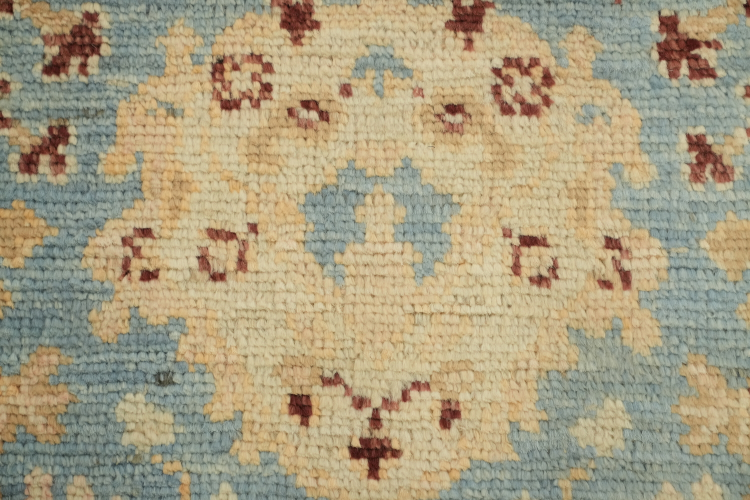 Blue Oushak Vegetable Dye Turkish Rug 2x4