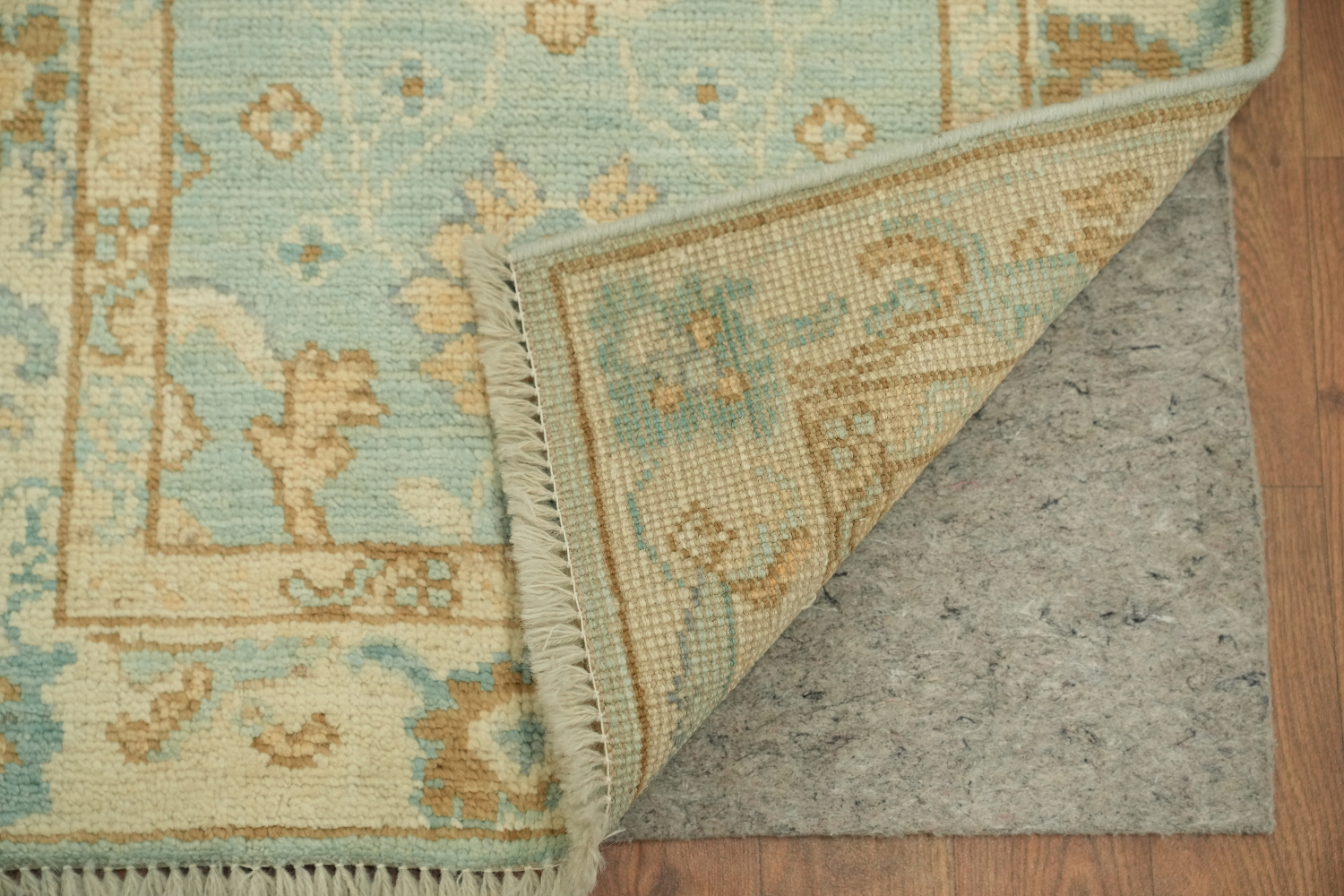 Turkish Oushak Vegetable Dye Foyer Rug 2x4