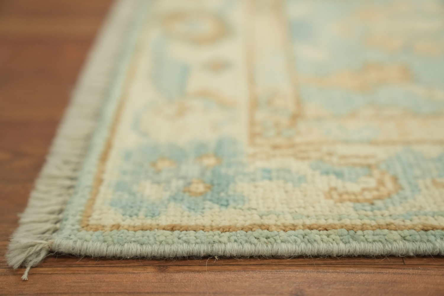 Turkish Oushak Vegetable Dye Foyer Rug 2x4