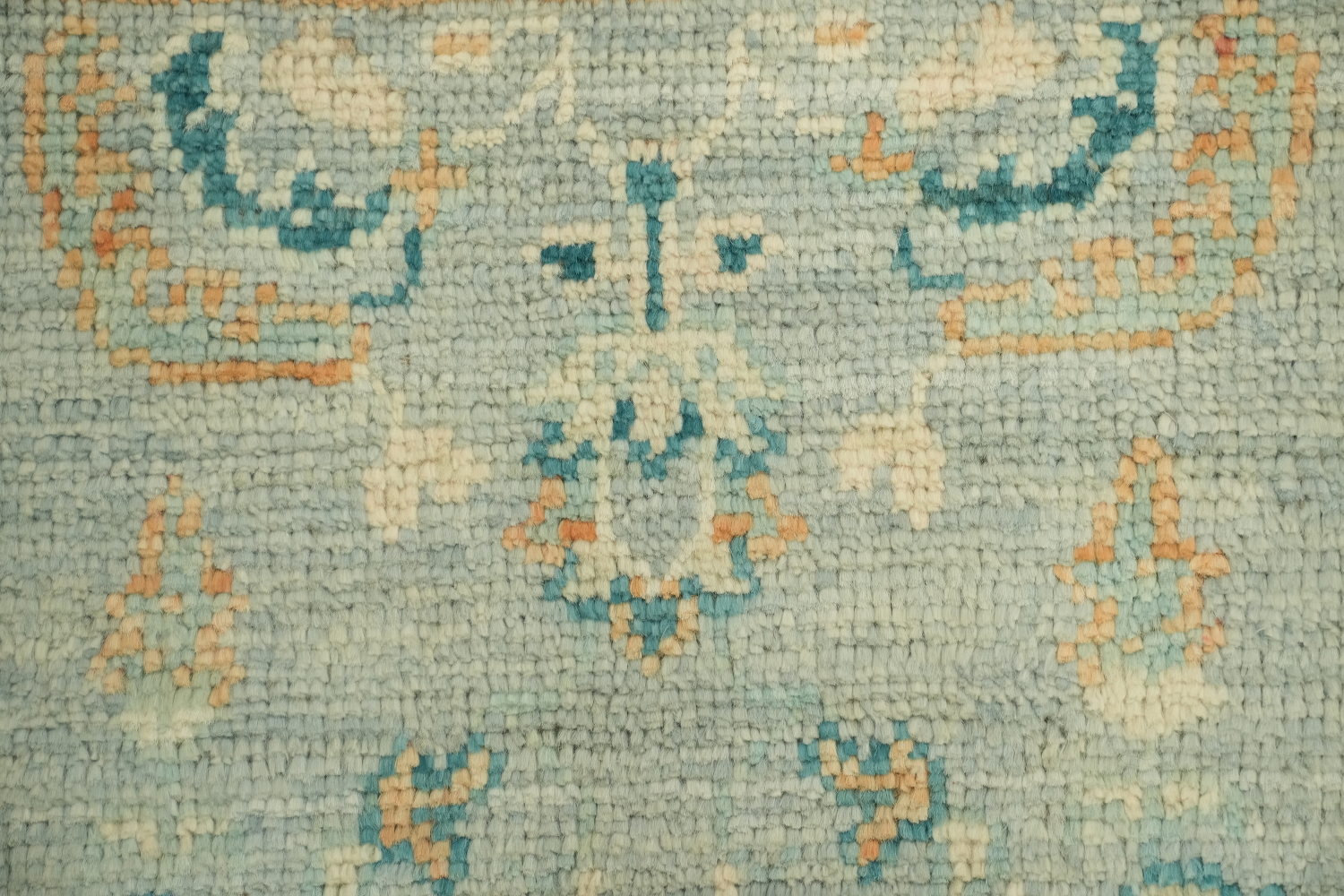 Vegetable Dye Oushak Turkish Foyer Rug 2x4