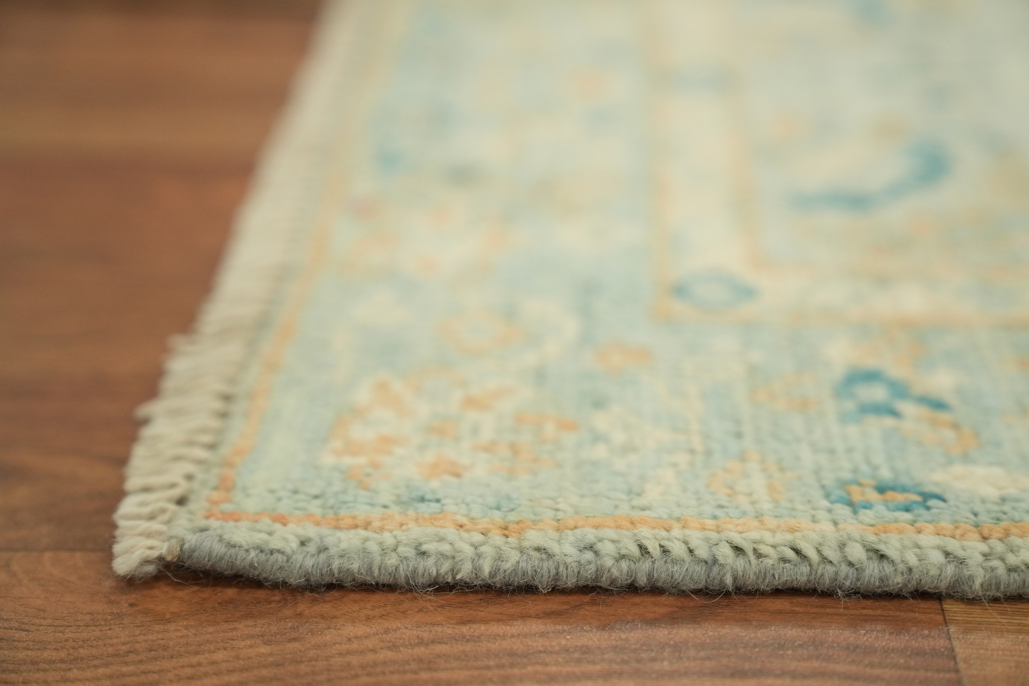 Vegetable Dye Oushak Turkish Foyer Rug 2x4