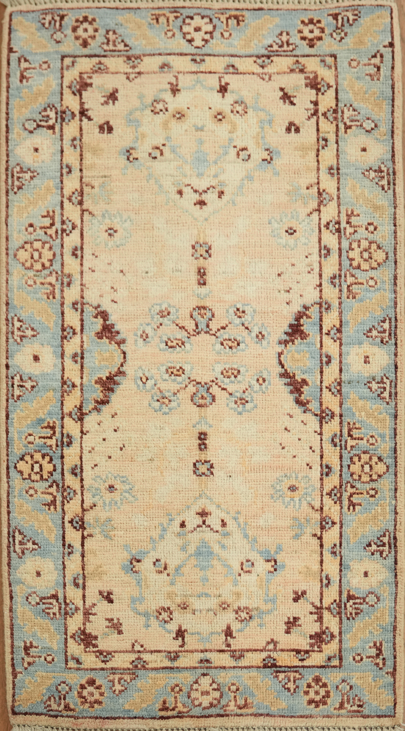 Vegetable Dye Oushak Turkish Accent Rug 2x4