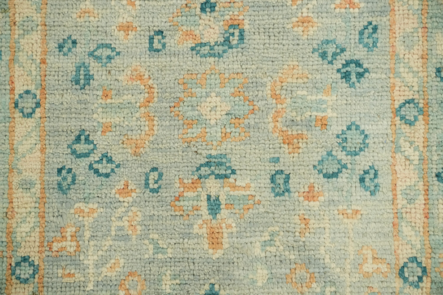 Vegetable Dye Wool Oushak Turkish Accent Rug 2x4