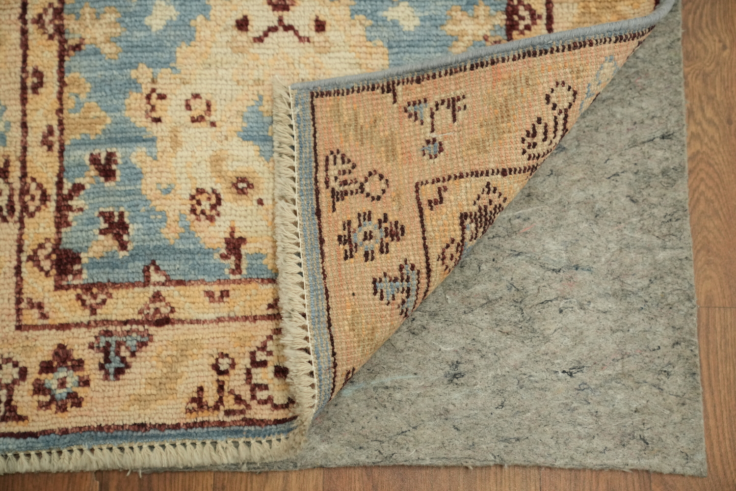 Vegetable Dye Oushak Blue Turkish Foyer Rug 2x4