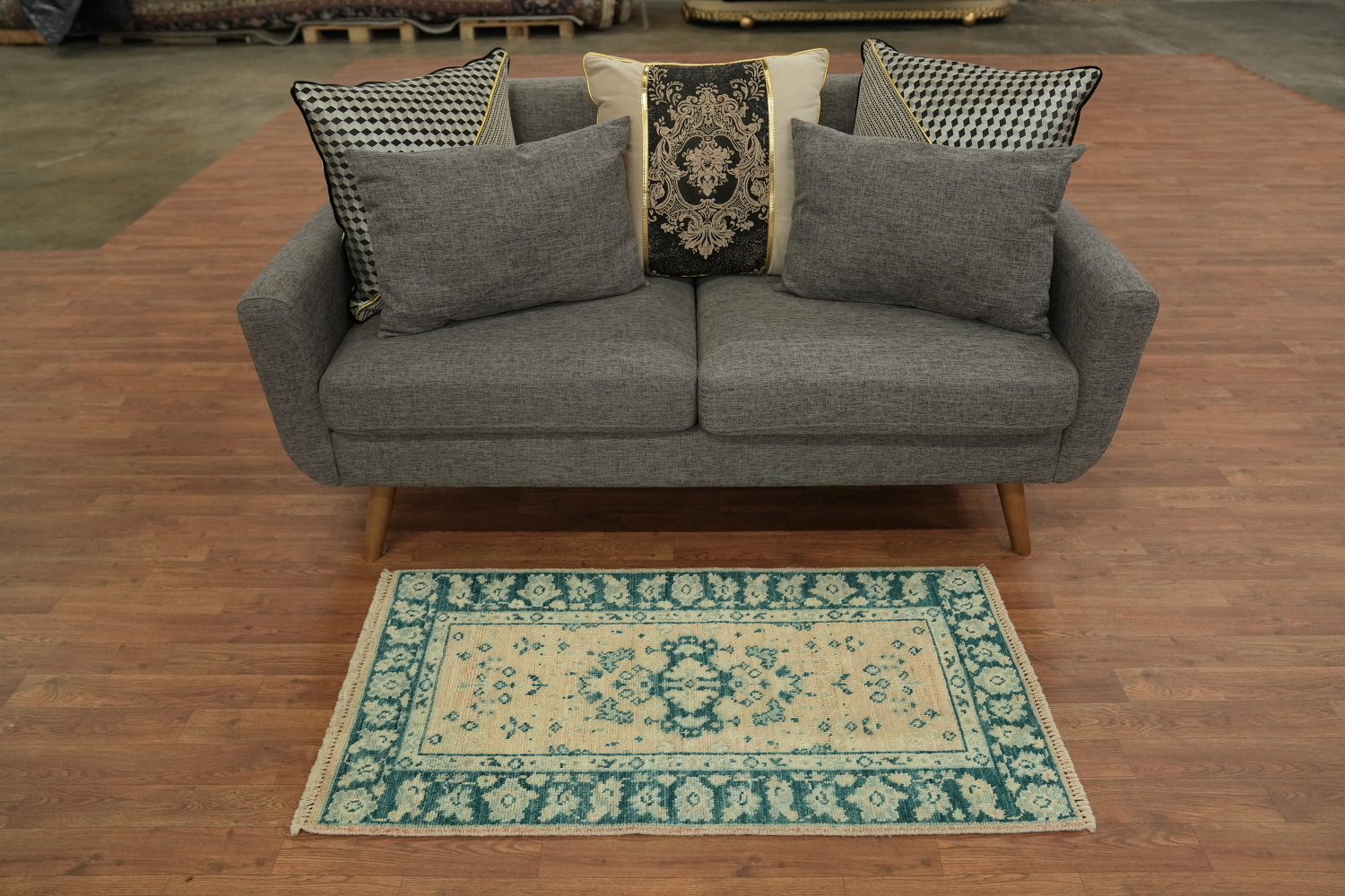 Vegetable Dye Oushak Oriental Accent Rug 2x4
