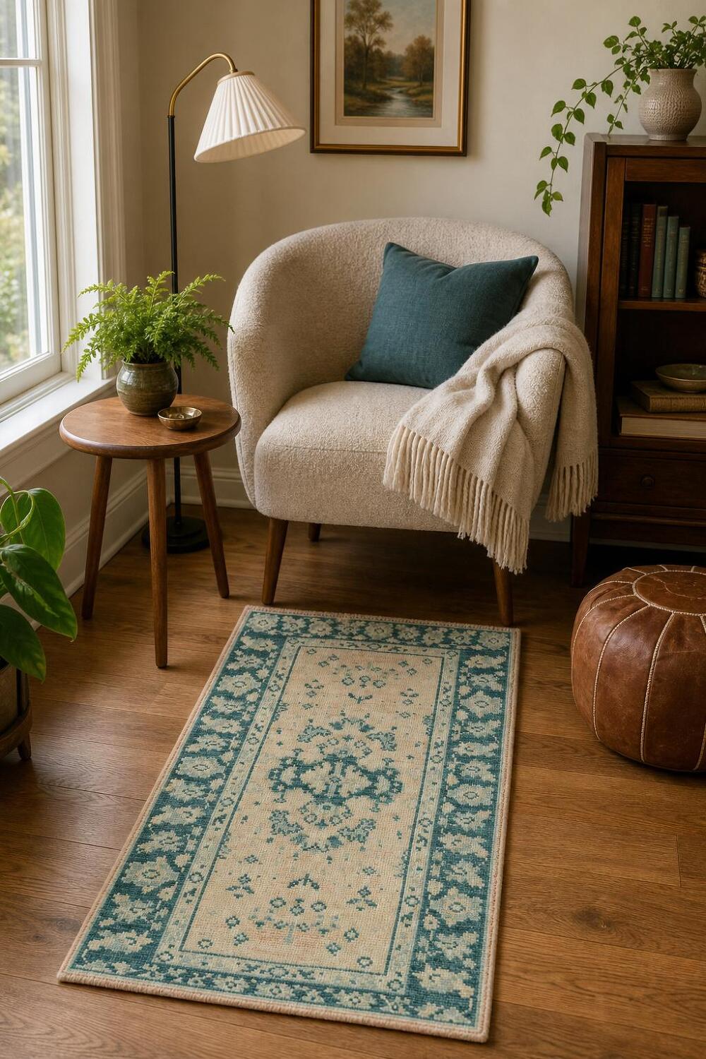 Vegetable Dye Oushak Oriental Accent Rug 2x4