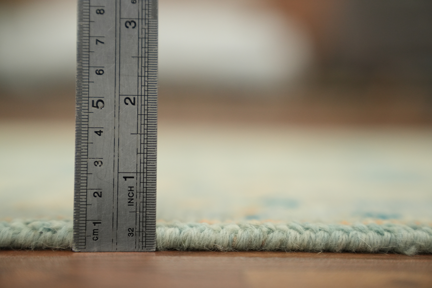 Light Blue Oushak Vegetable Dye Turkish Rug 2x4