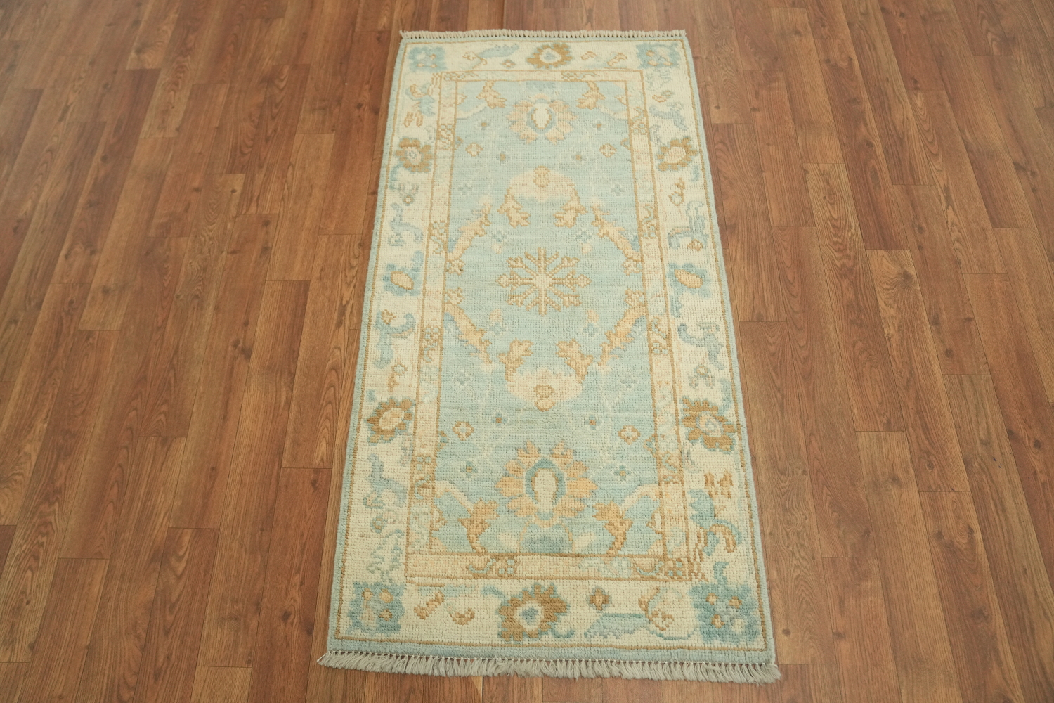 Handmade Oushak Vegetable Dye Foyer Rug 2x4