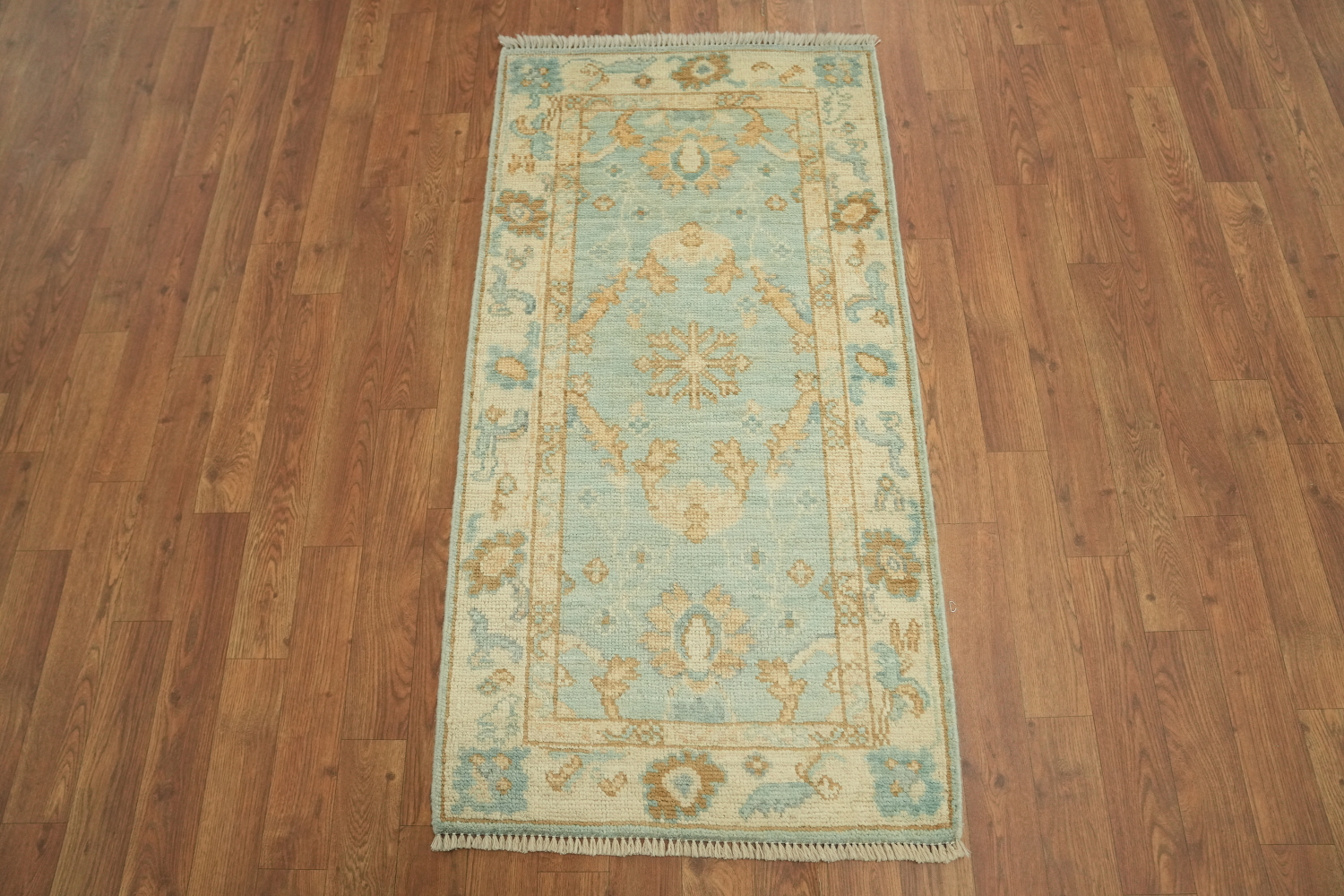 Handmade Oushak Vegetable Dye Foyer Rug 2x4