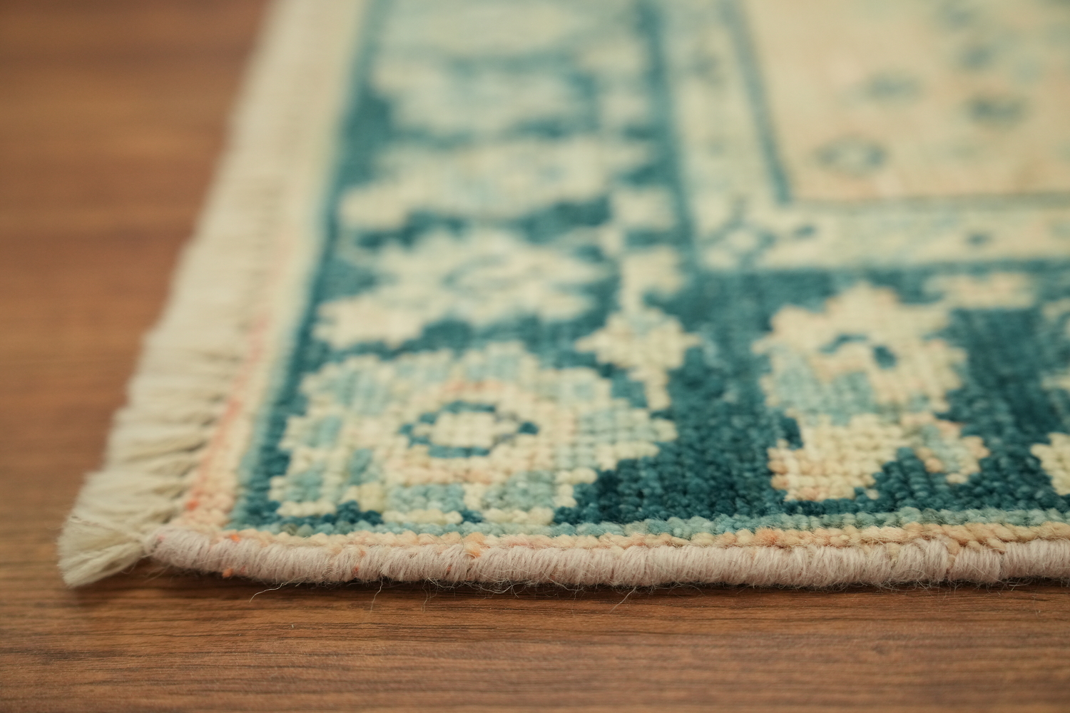 Elegant Teal and Beige Persian Design Accent Foyer Rug 2x4 ft