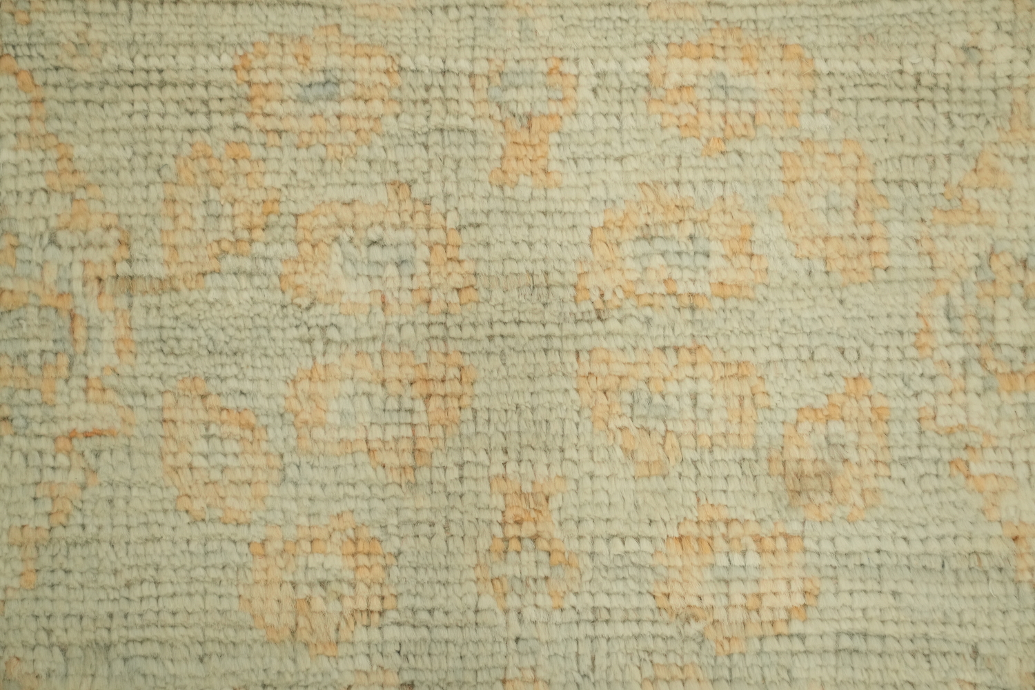 Artistic Boho Beige Turkish Oushak Rug with Soft Contrasting Border Patterns 2x4 ft