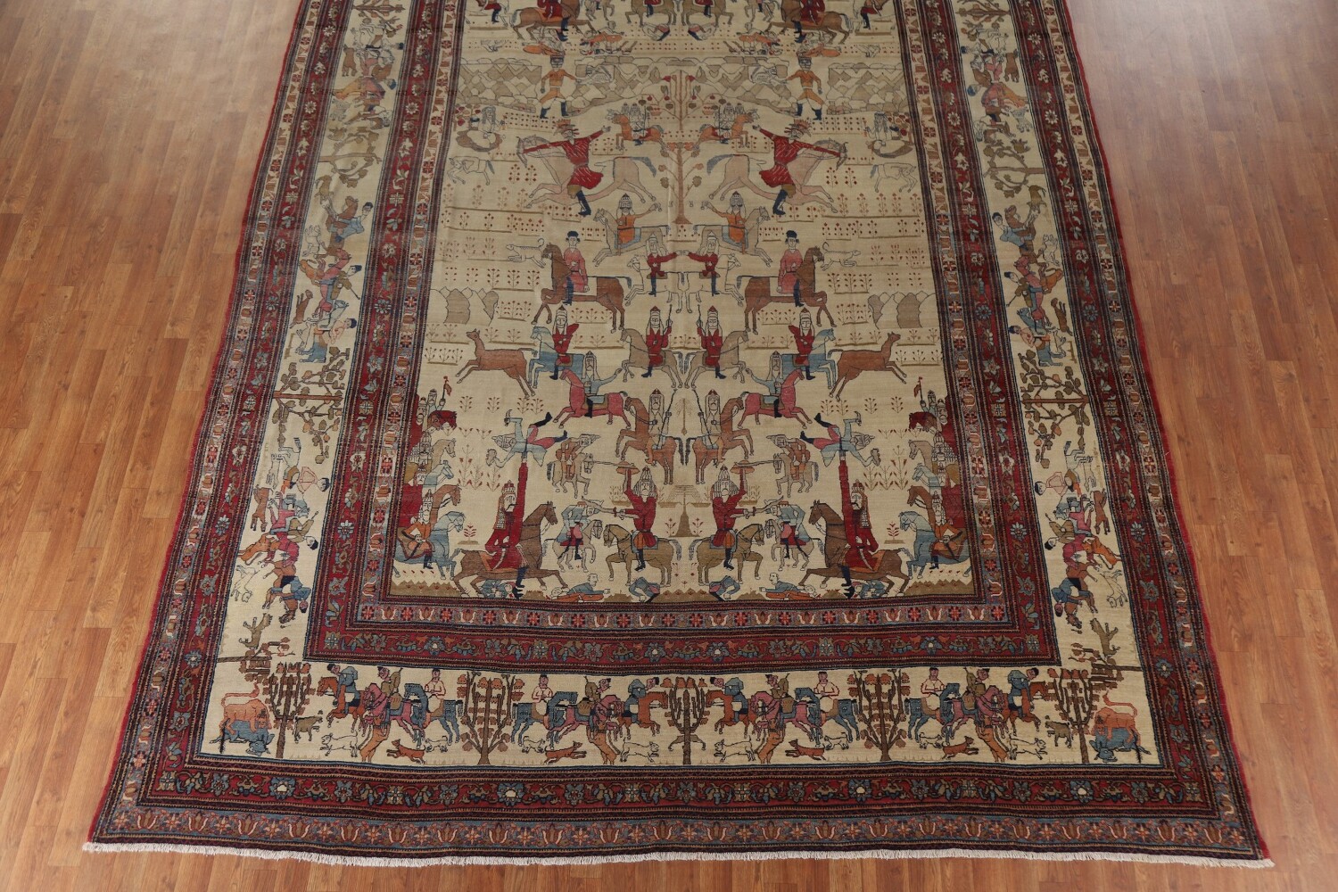 Pre-1900 Antique Kerman Lavar Large Persian Area Rug 10x14