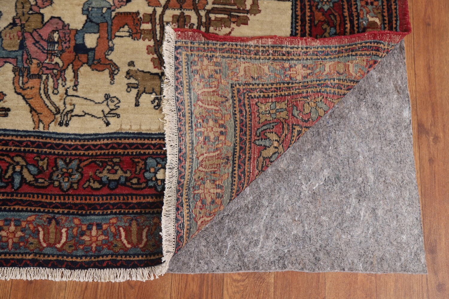 Pre-1900 Antique Kerman Lavar Large Persian Area Rug 10x14