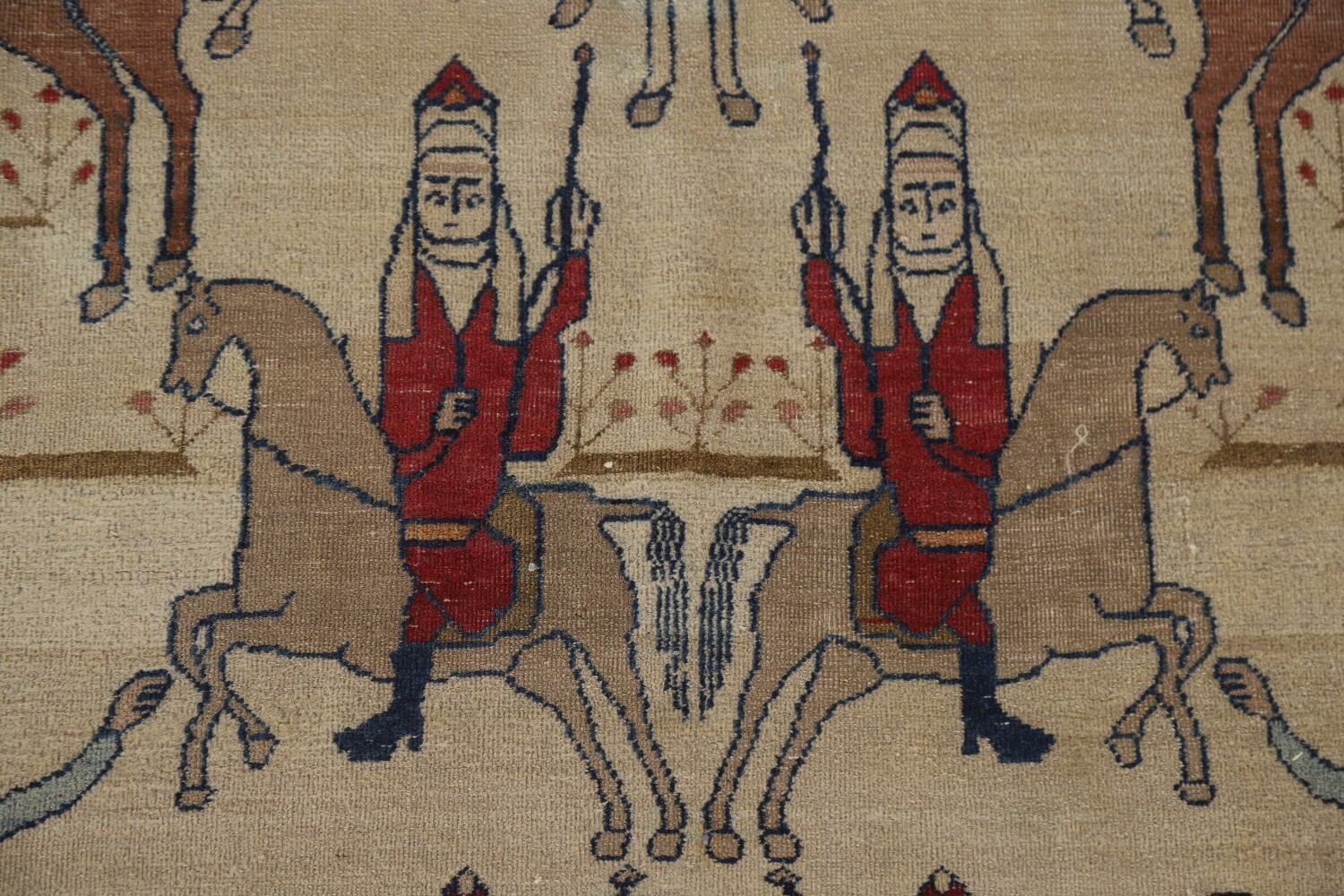 Pre-1900 Antique Kerman Lavar Large Persian Area Rug 10x14