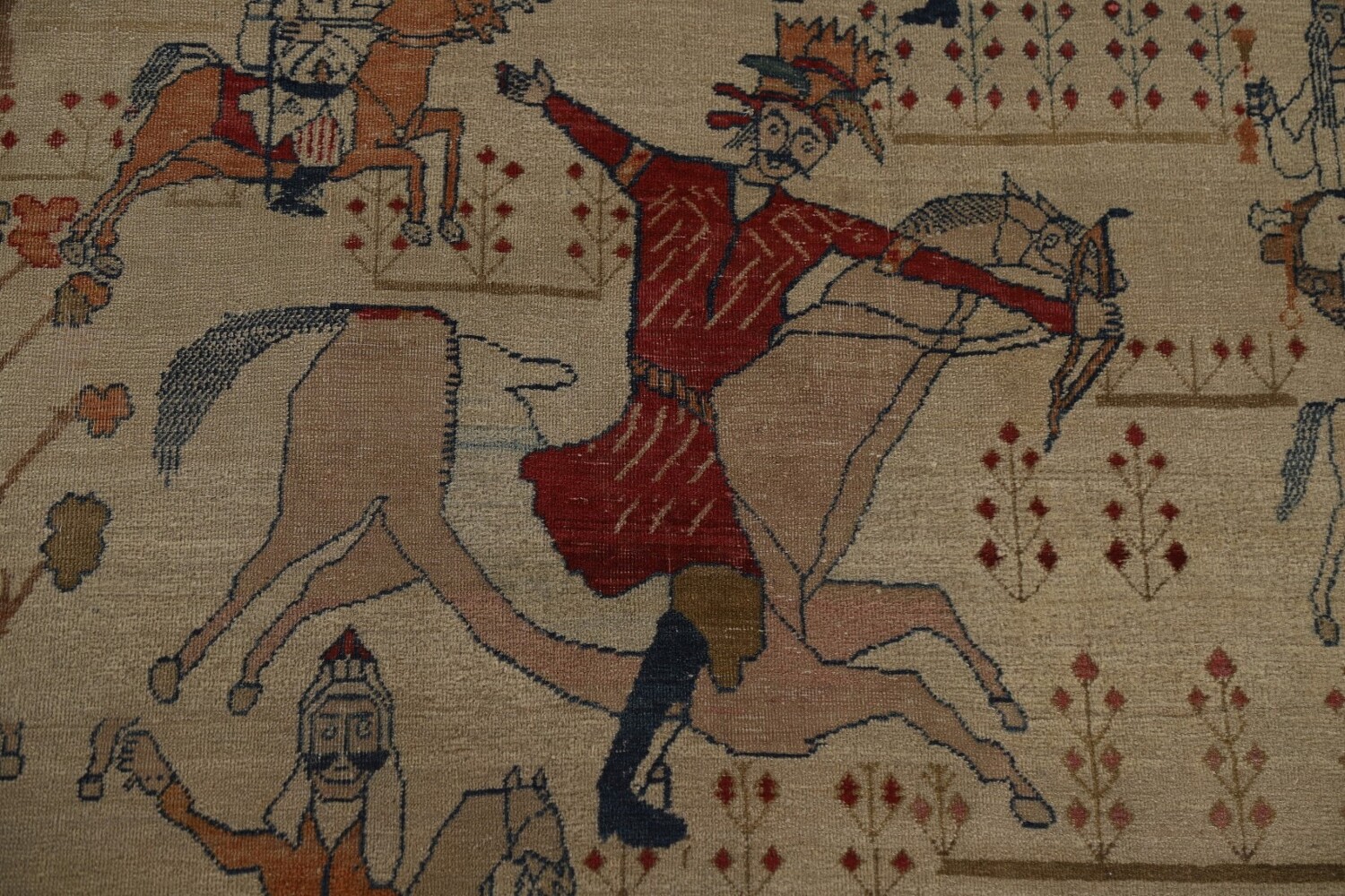 Pre-1900 Antique Kerman Lavar Large Persian Area Rug 10x14