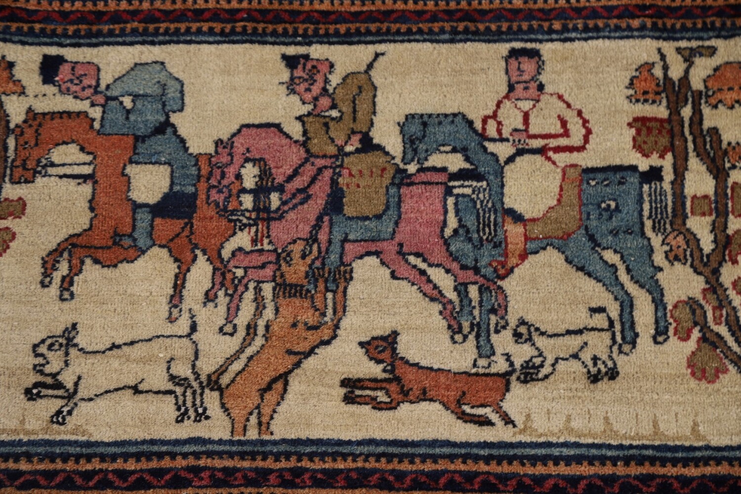 Pre-1900 Antique Kerman Lavar Large Persian Area Rug 10x14