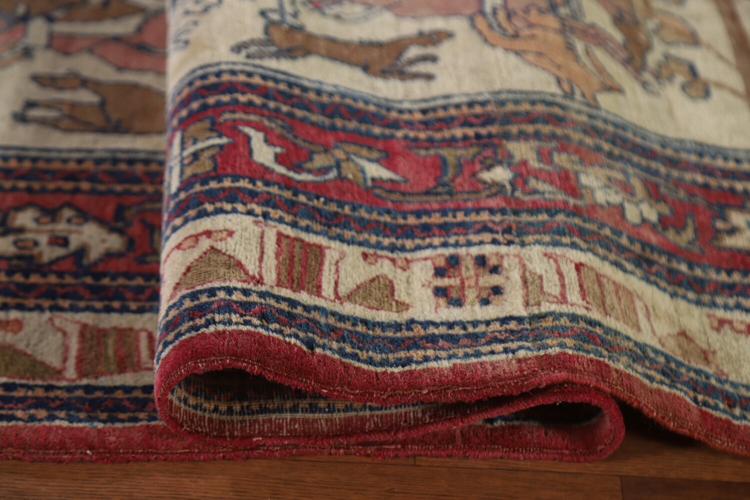 Pre-1900 Antique Kerman Lavar Large Persian Area Rug 10x14