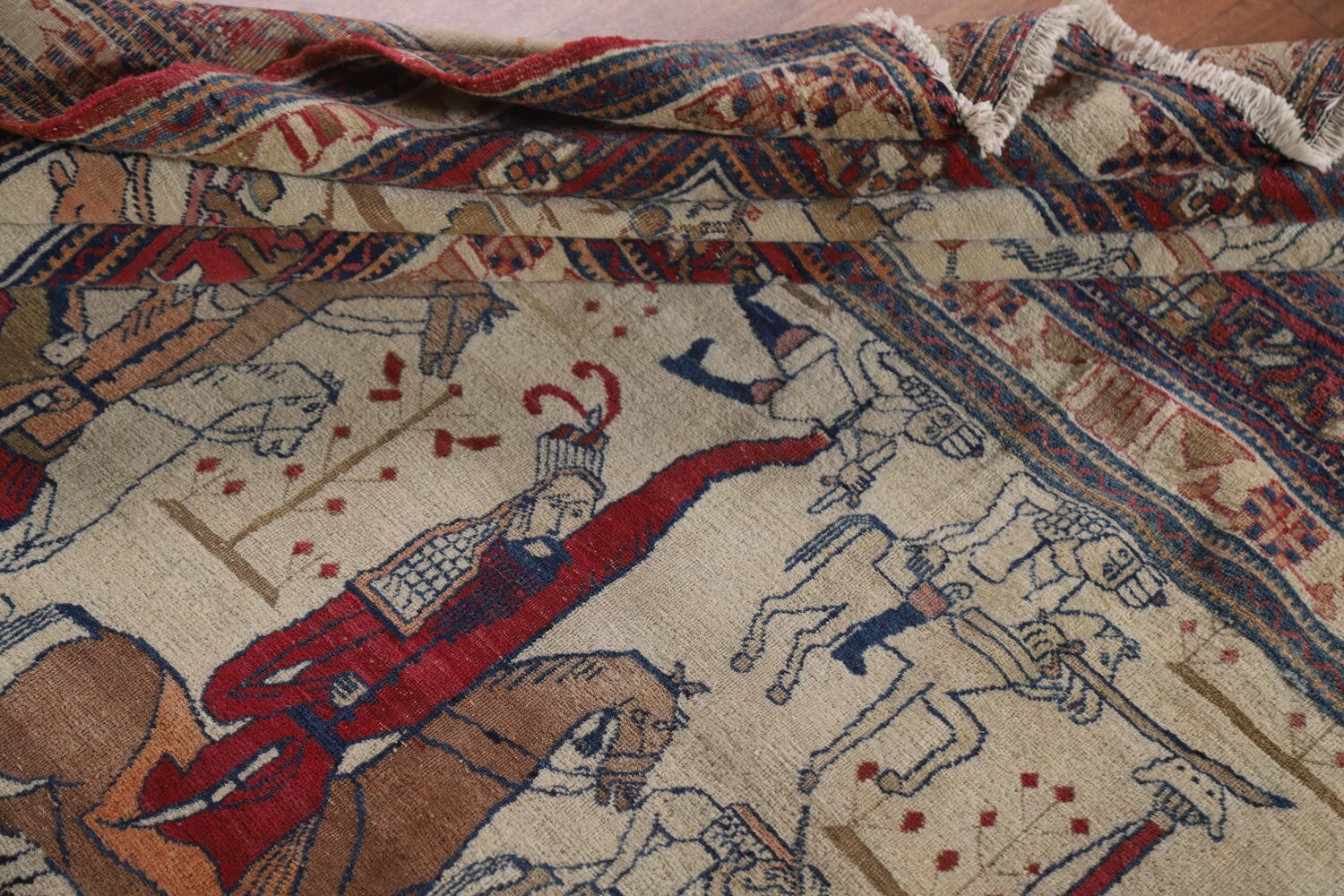 Pre-1900 Antique Kerman Lavar Large Persian Area Rug 10x14