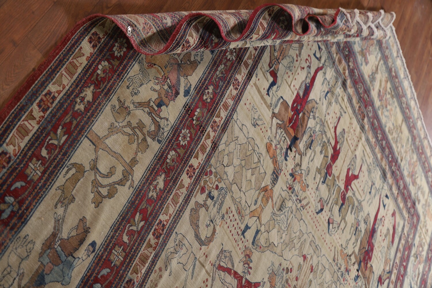 Pre-1900 Antique Kerman Lavar Large Persian Area Rug 10x14