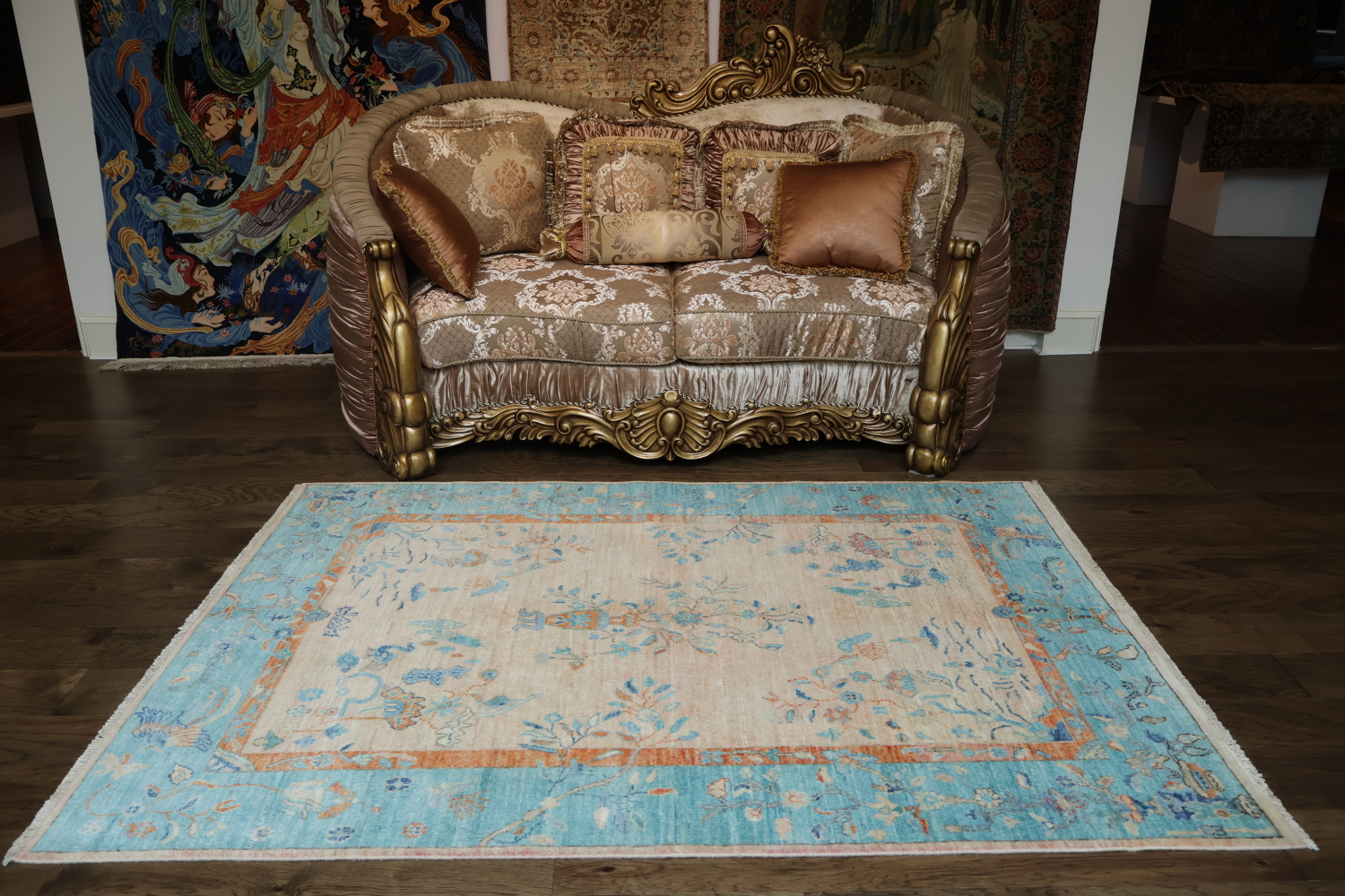 Animal Pictorial Art Deco Chinese Area Rug 5x7