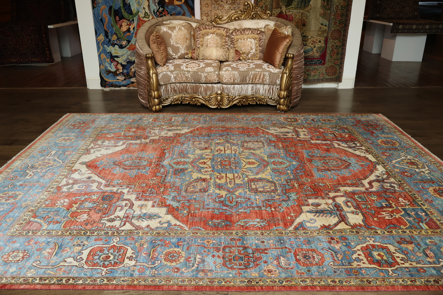 Vegetable Dye Heriz Serapi Oriental Area Rug 9x12