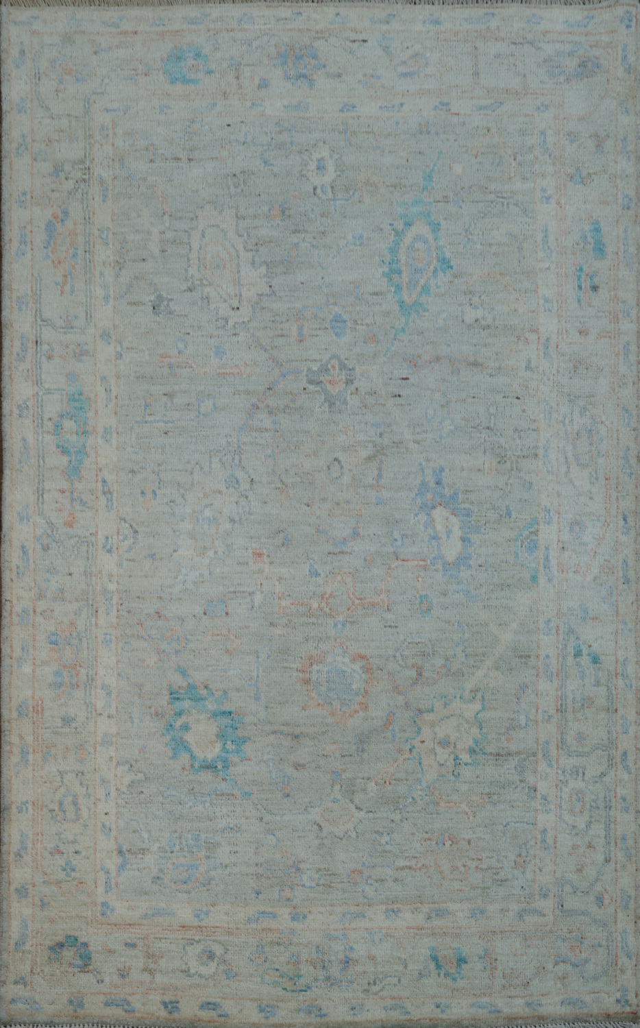 Vegetable Dye Oushak Turkish Area Rug 4x6