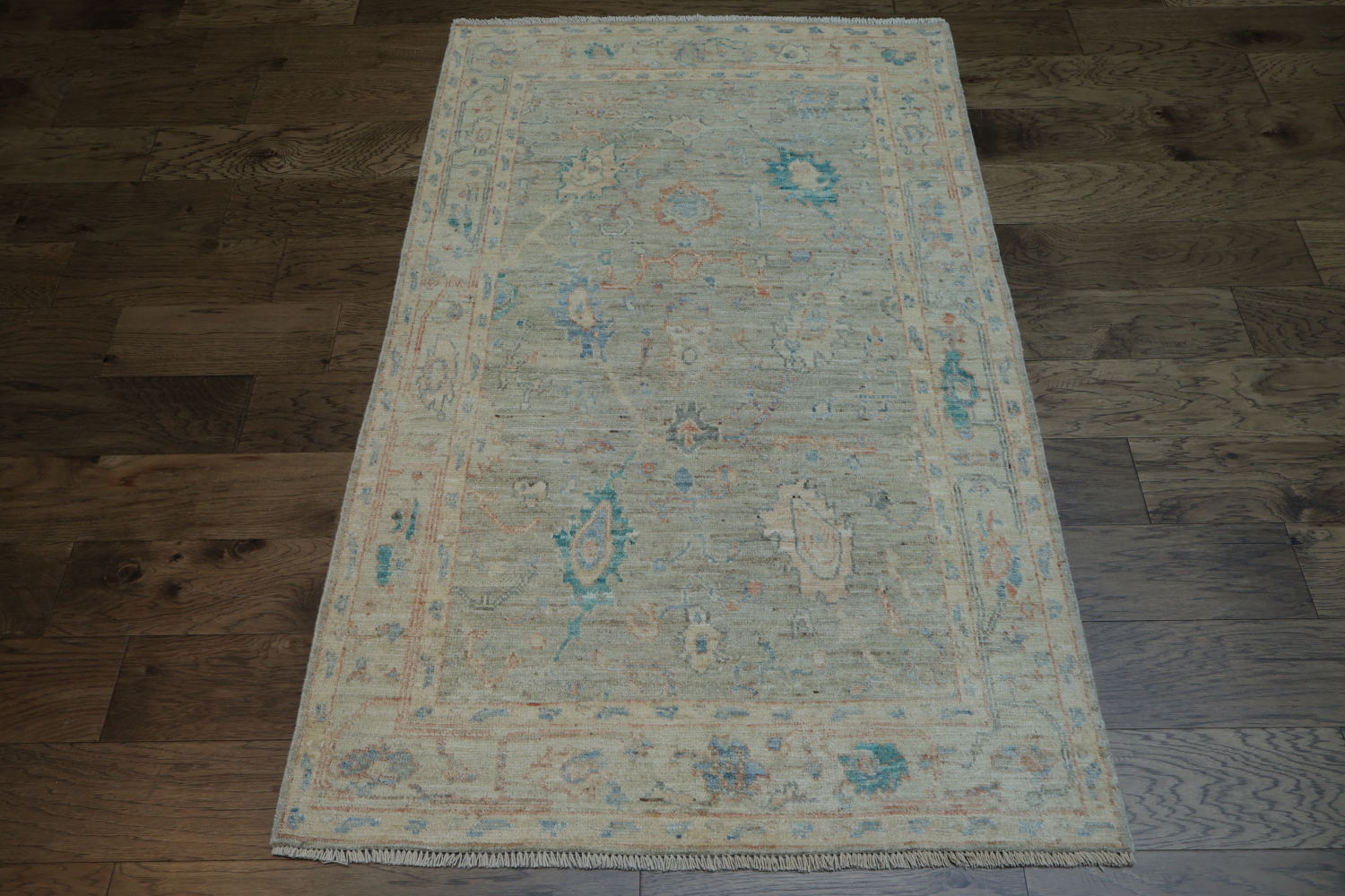 Vegetable Dye Oushak Turkish Area Rug 4x6