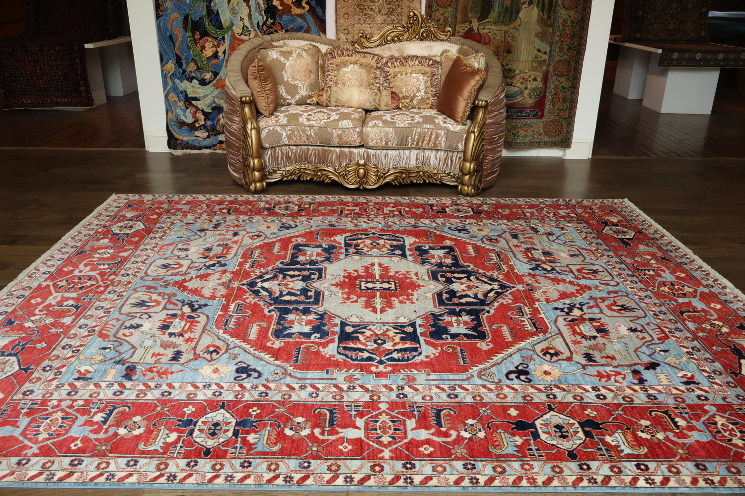 Vegetable Dye Heriz Serapi Oriental Area Rug 9x12