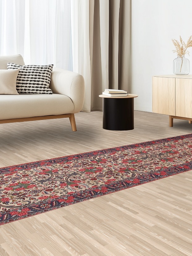 Vegetable Dye Floral Bidjar Persian Runner Rug 3x13