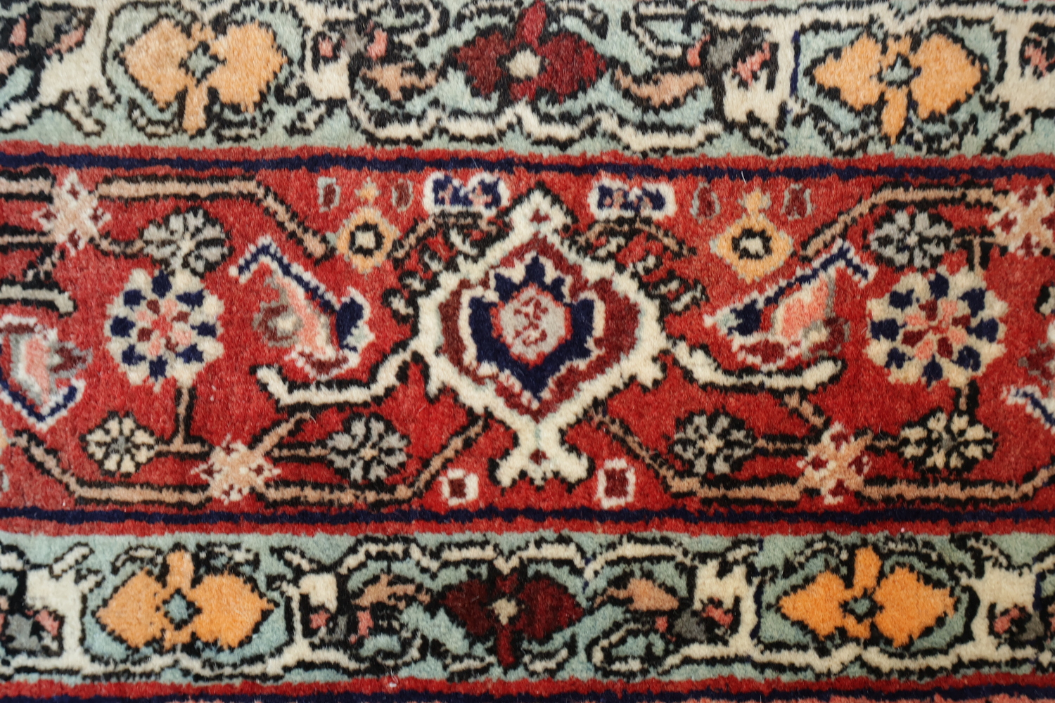 Vegetable Dye Navy and Red Bidjar Persian Area Rug 8x11