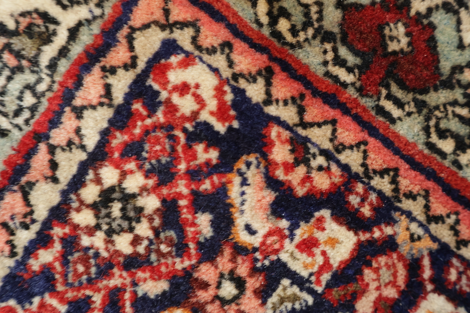Vegetable Dye Navy and Red Bidjar Persian Area Rug 8x11