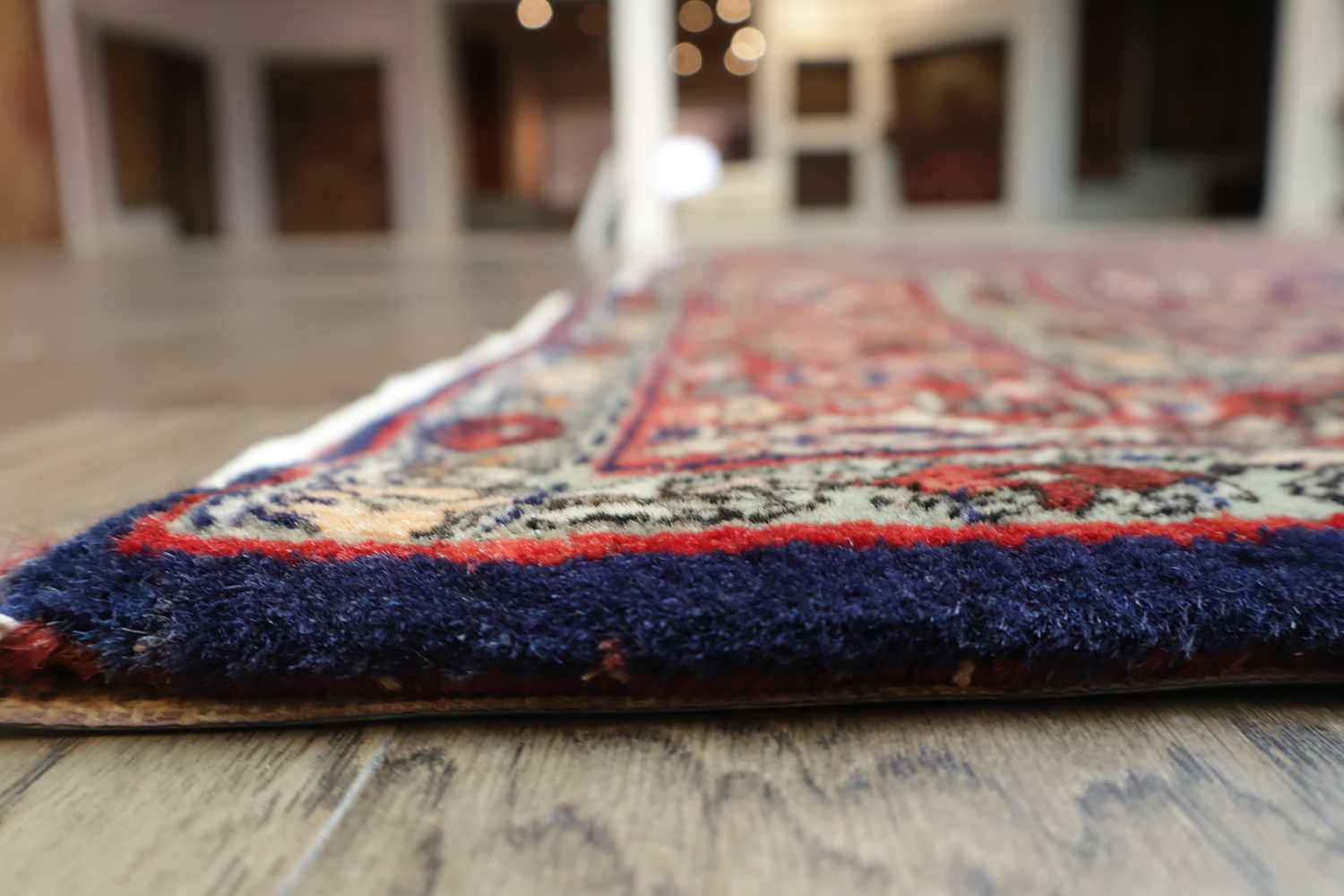 Vegetable Dye Navy and Red Bidjar Persian Area Rug 8x11