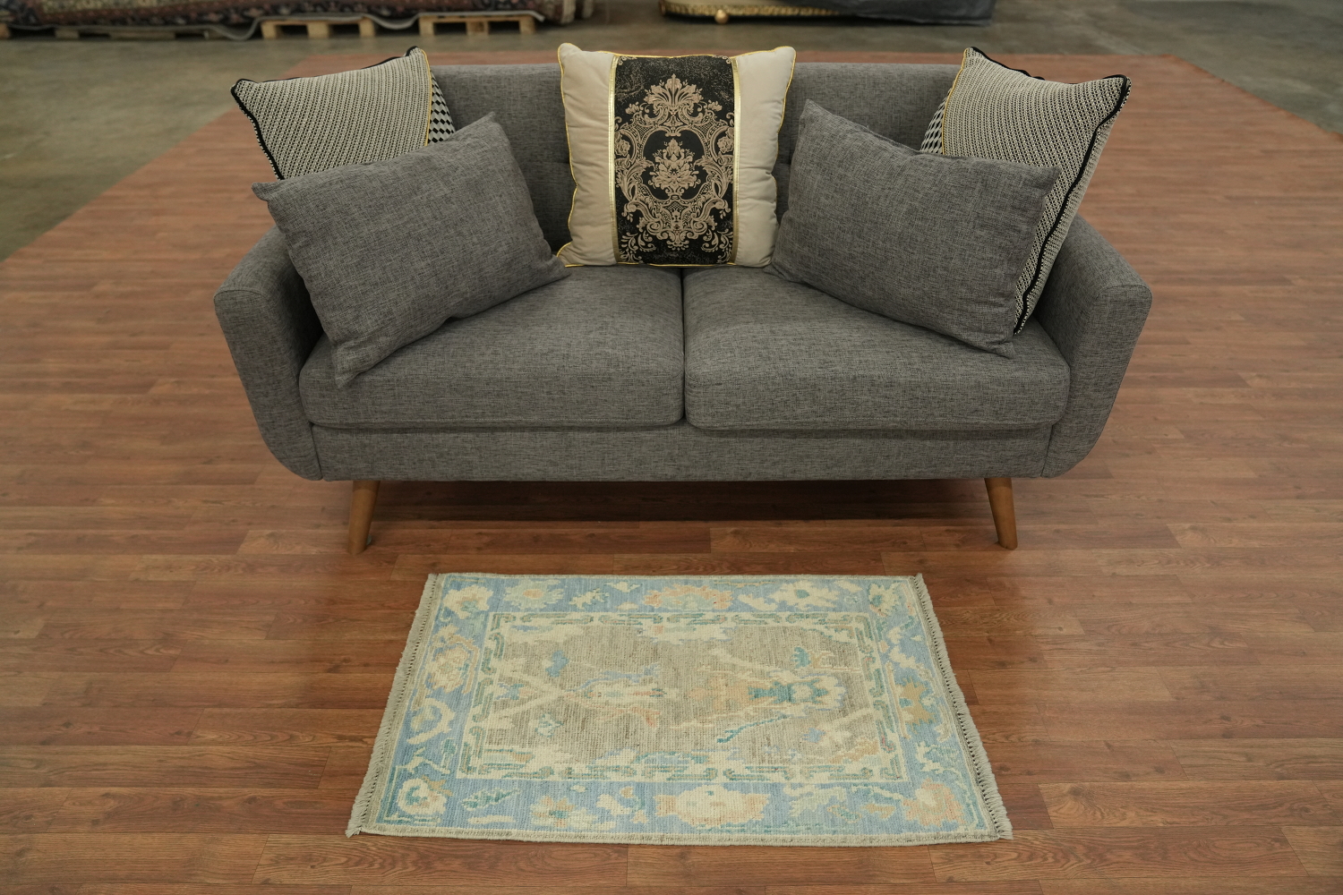Vegetable Dye Oushak Foyer Oriental Rug 2x3