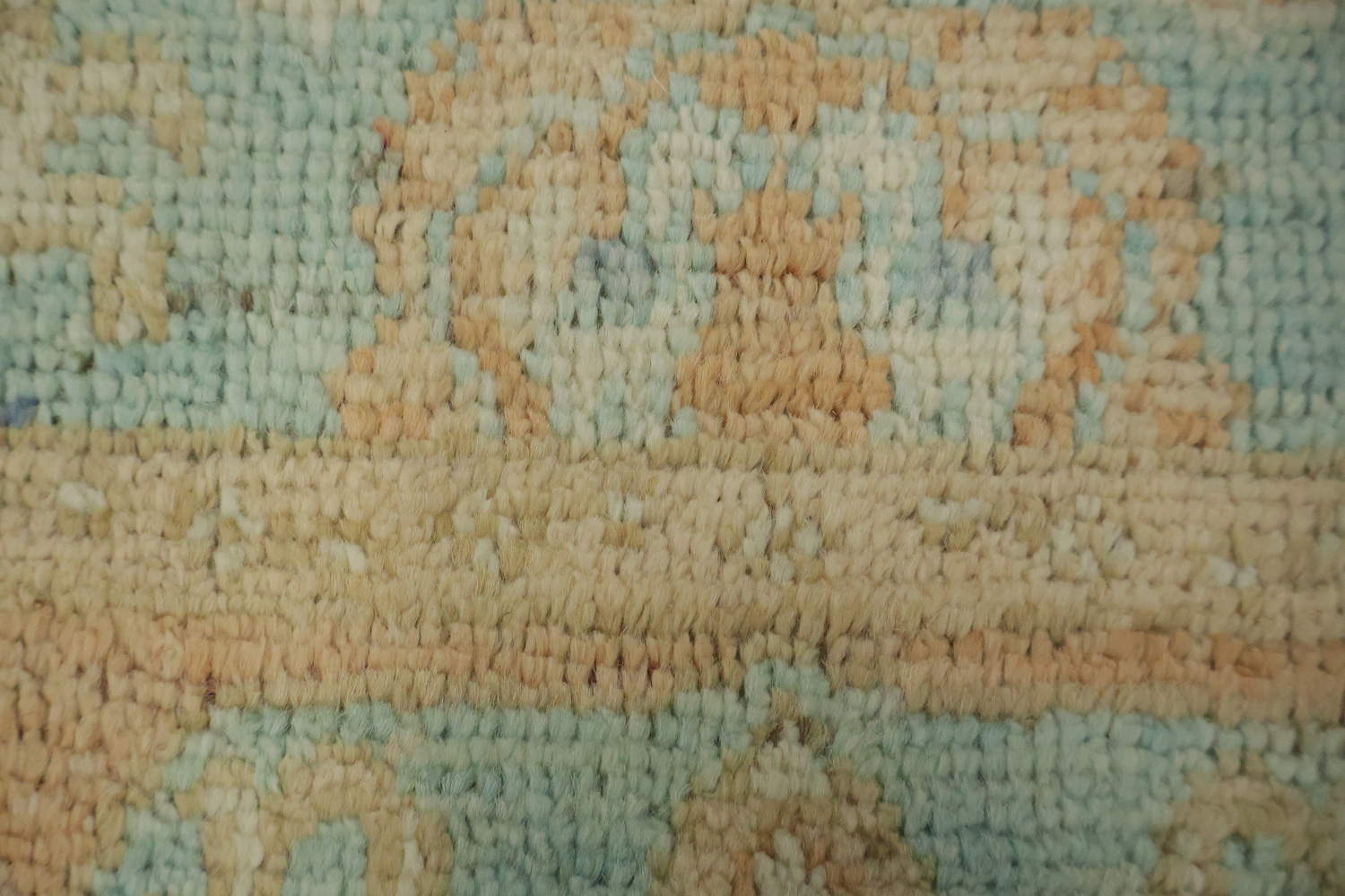 Turquoise Blue Oushak Vegetable Dye Rug 2x3