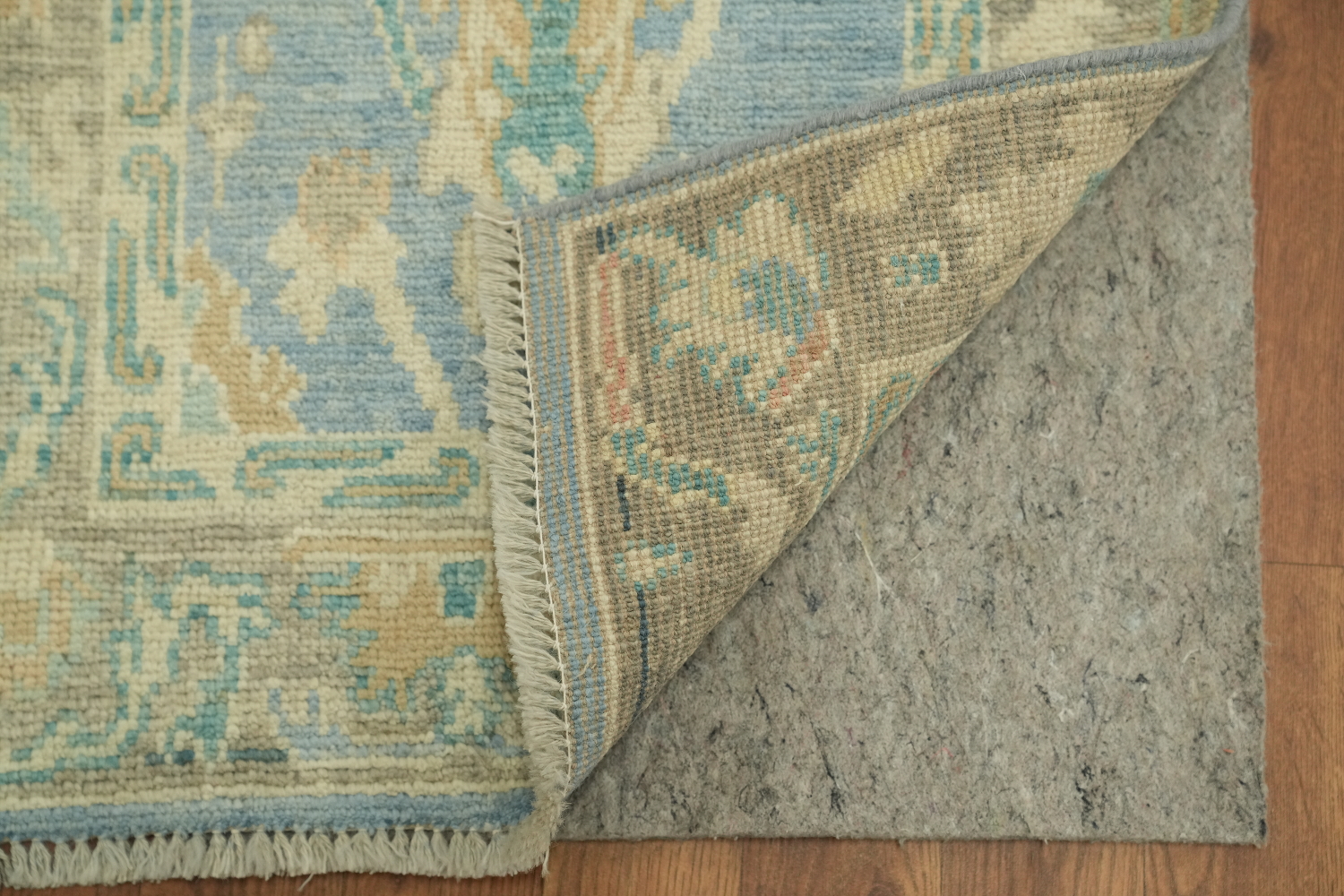 Blue Oushak Vegetable Dye Accent Rug 2x3