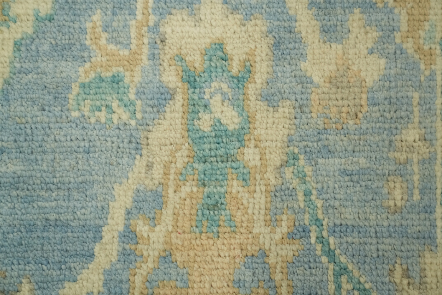 Blue Oushak Vegetable Dye Accent Rug 2x3