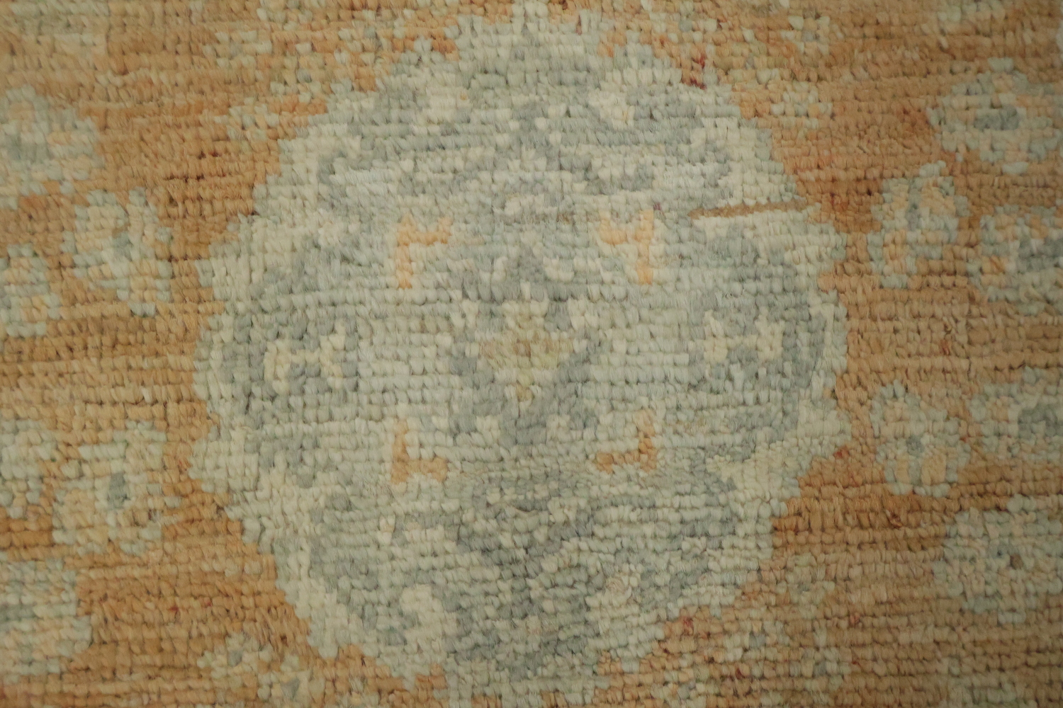 Orange Wool Oushak Vegetable Dye Accent Rug 2x3