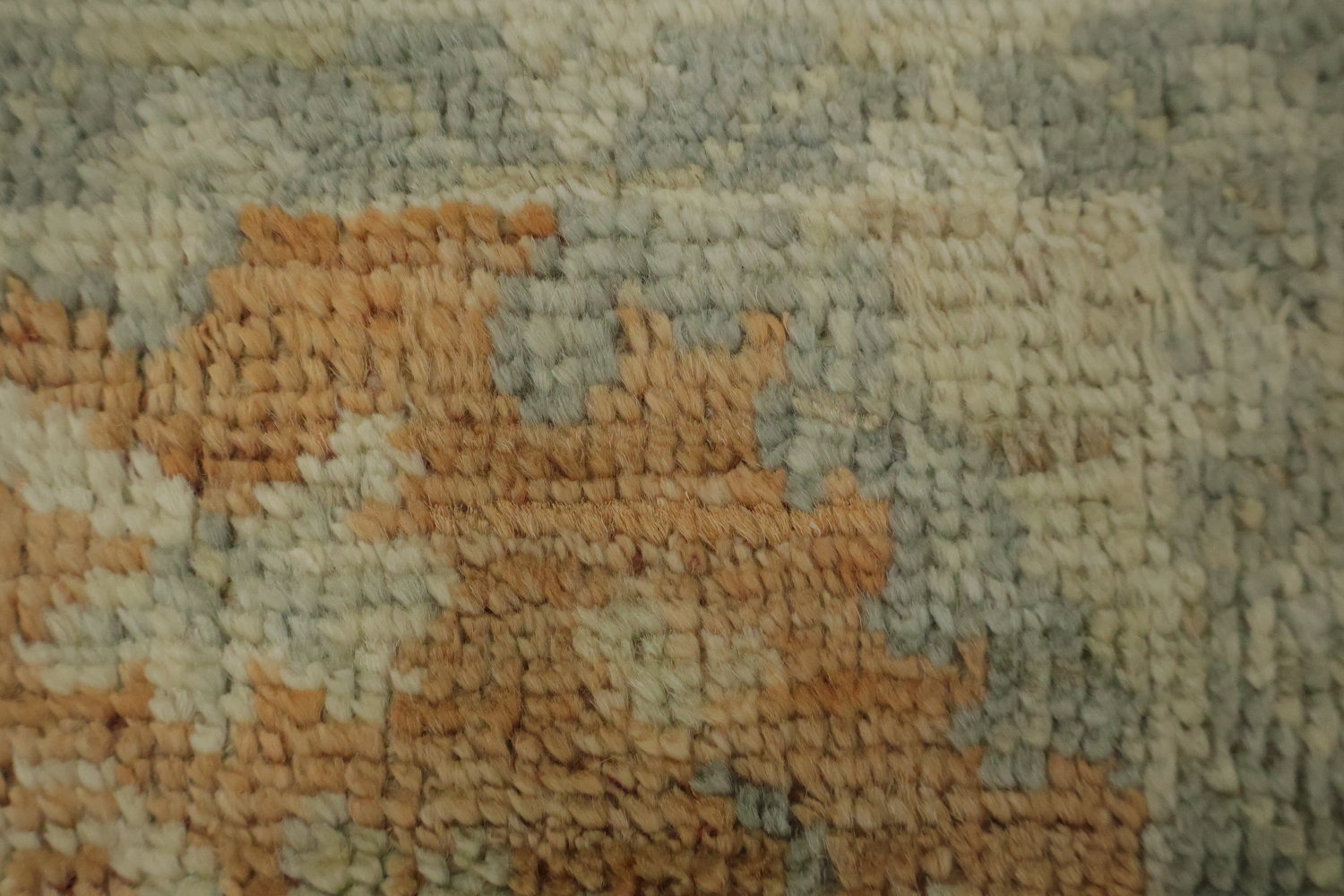Orange Wool Oushak Vegetable Dye Accent Rug 2x3