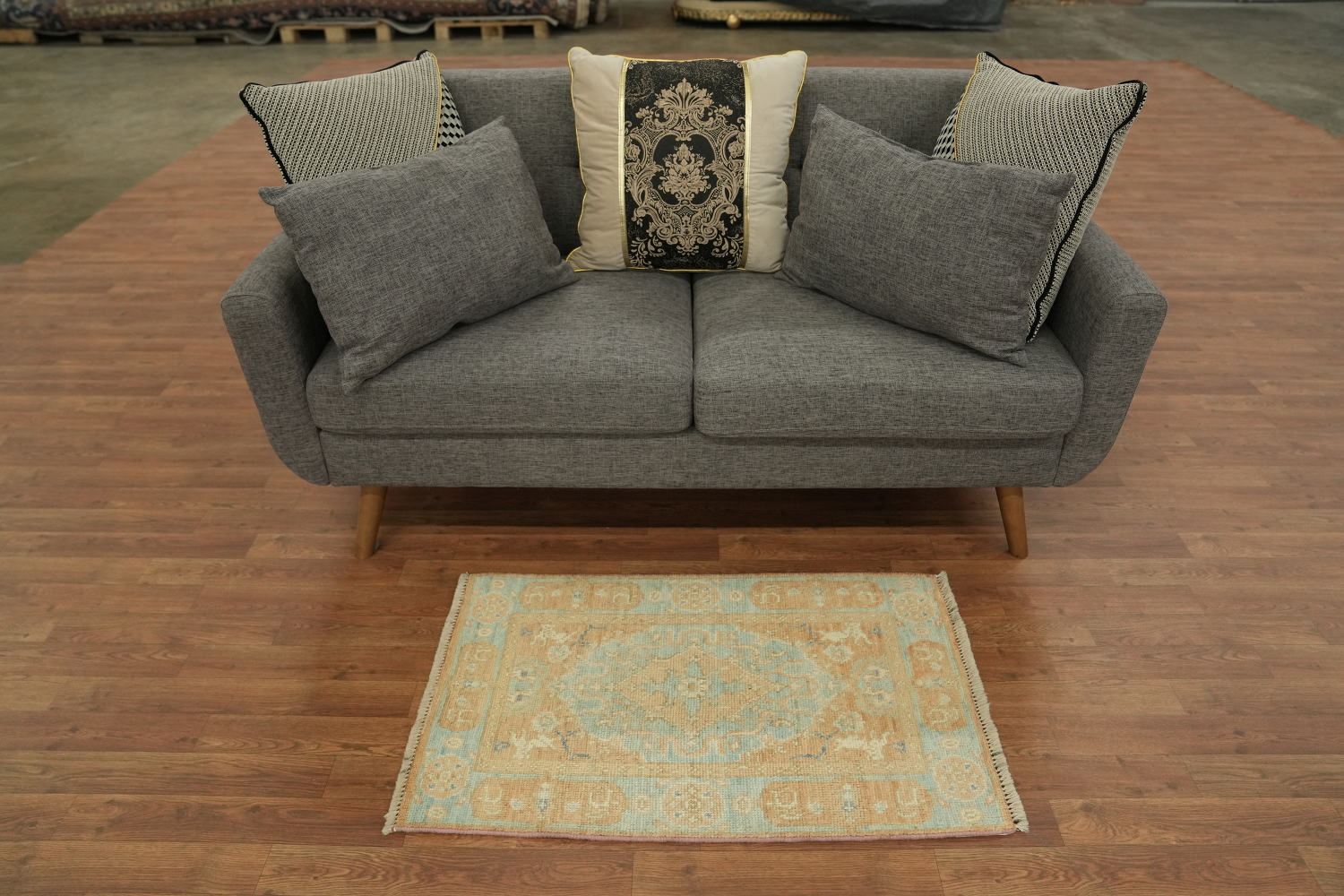 Vegetable Dye Oushak Foyer Oriental Rug 2x3